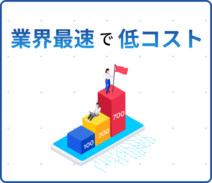業界最速で低コスト